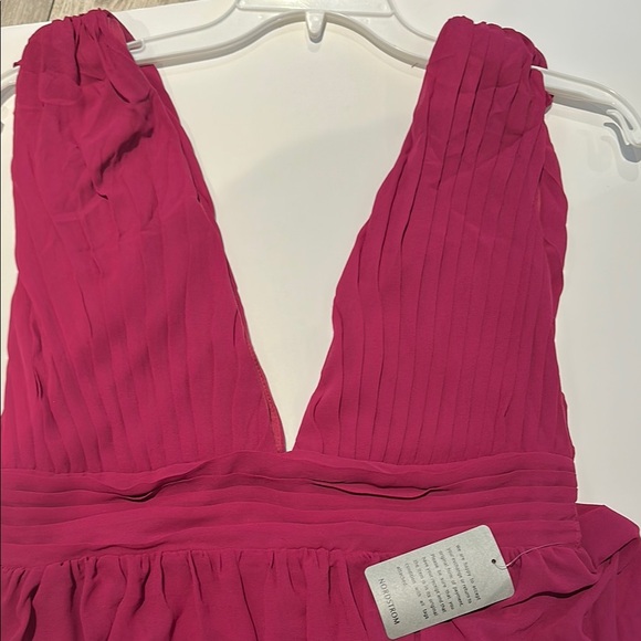 NEW! Pink Backless Slit Gown for Weddings - Picture 4 of 5